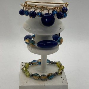Blue and Gold Bracelet Set
